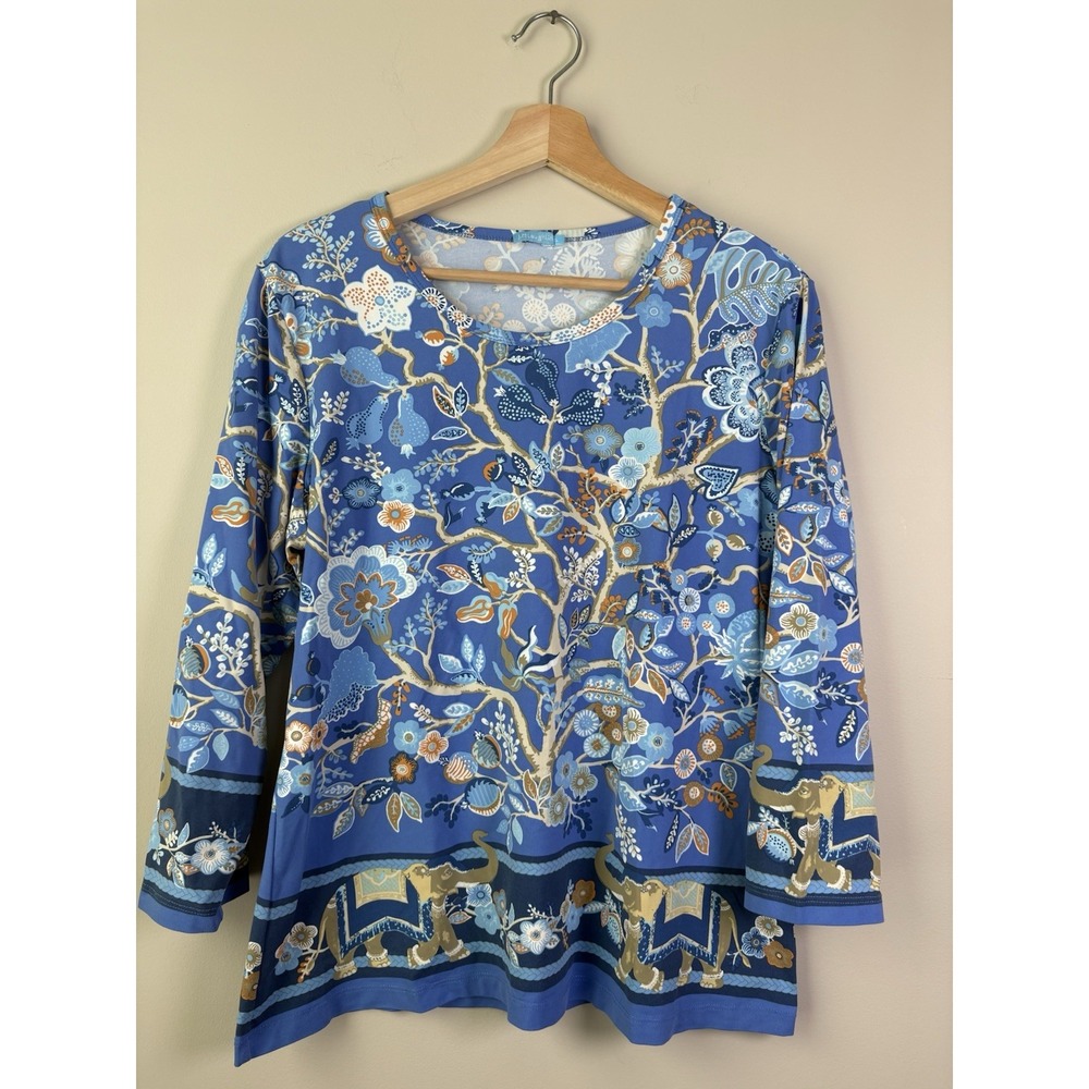 J. McLaughlin Signature Top Size Catalina Cloth Size XL Resort Style Print